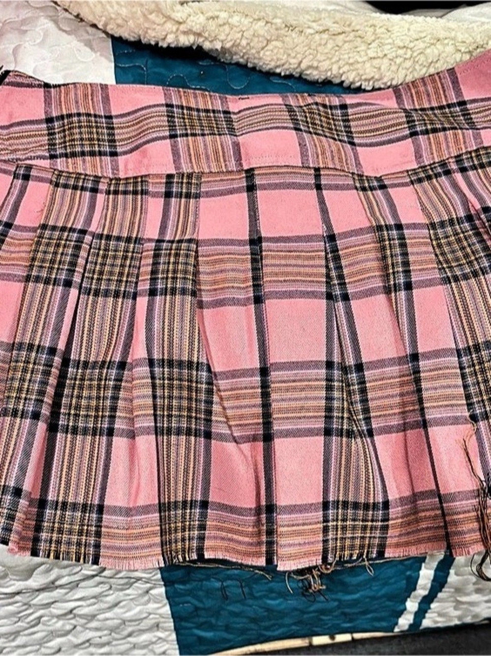 Current Mood Baby Catch A Ride Pleated Skirt Pink & Black Large